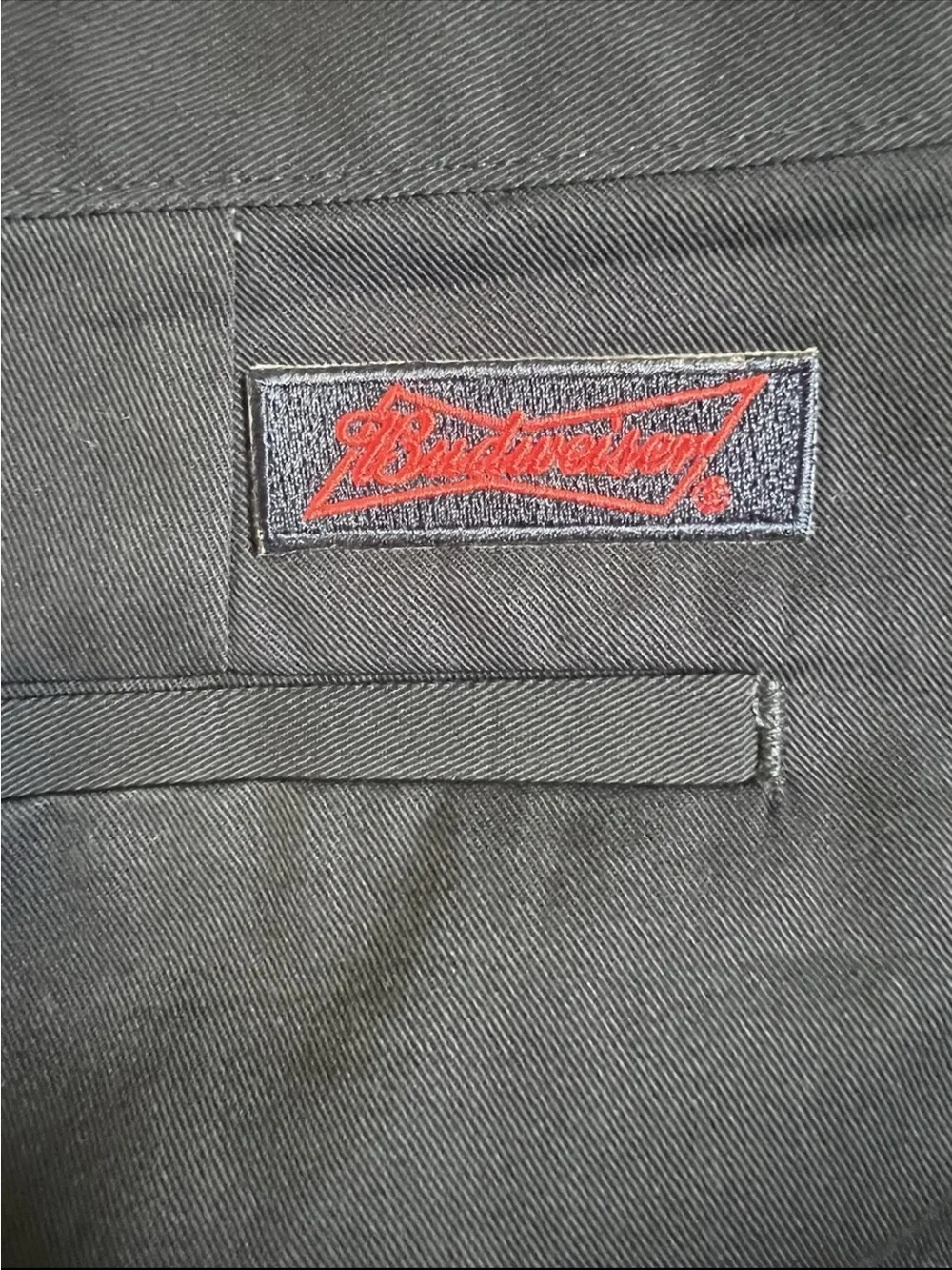 Edwards Garment Budweiser Uniform Black Shorts Adult S34 Garage Grunge Bartender